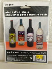 UNIQUE Wine Bottle Labels Halloween Party Decoration Stickers 5.5″X4.5″