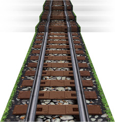 1 Pack 10 X 3.25 Ft Railroad Track Aisle Runner Train Track Floor Runner Long Wi