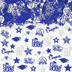 200Pcs Black Gold 2026 Graduation Confetti Glitter Grad Party Table Decorations