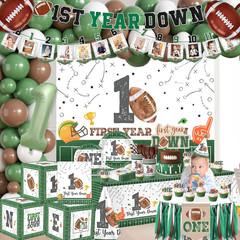 First Year down Birthday Party Decorations, All-In-1 Football First Birthday Dec