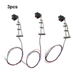 3pcs/ Set Model Railroad N Scale 1:87 Track Signals 2-LEDs Green Red Block Light