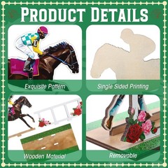 6 Pcs Horse Racing Table Centerpieces – Derby Tiered Tray Decor for Events & Cel