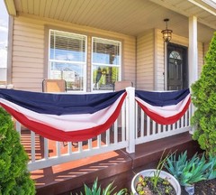 20-Ft Red White & Blue Striped Swag Bunting Indoor/Outdoor Polyester 18″W #061