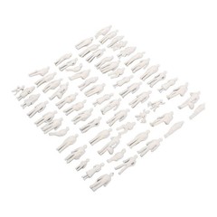 Pack Of 50/100pcs 1:75 Scale Model Miniature White Figures Architecture Model