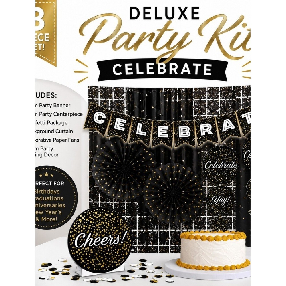 Decorations For Party Black And Gold
