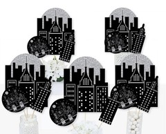 Big Dot of Happiness Party Decorations City Lights 15 Pieces New