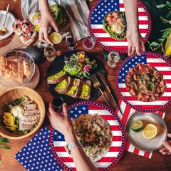 Complete Patriotic Tableware Set: 50 Quality Napkins & Plates for All Occasions