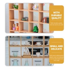 Miniature Wooden Storage Rack Mini House Furniture Mini Dollhouse Accessory