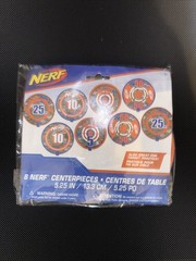 8 Nerf Centerpieces Bullseye Target Practice Party Favor Decor PT4