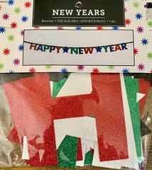 Happy New Year Glitter Banner Colorful Decor 102.3″ x 5.49″ – FAST SHIPPING! NWT