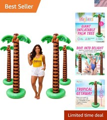 Ultimate 4-Pack Giant 6ft Inflatable Palm Trees for Tropical Celebrations