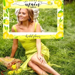 Lemon Bridal Shower Party Photo Booth Props Lemon Citrus Lemonade Theme Bride to
