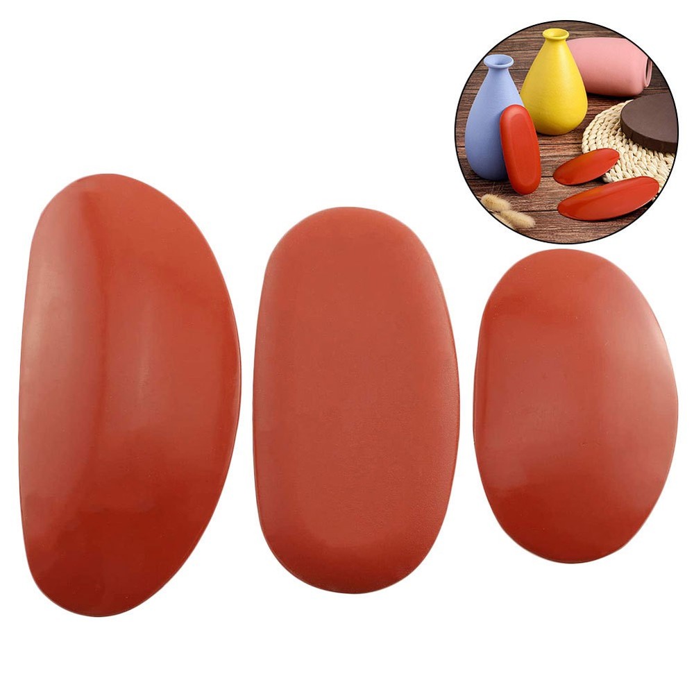 1Set Red Rubber Pottery Ribs Set for Sculptural Clay and Ceramic Molding DIY