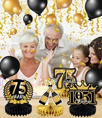 9 Pcs 75Th Birthday Decoration 75 Birthday Party Decorations for Men Women 75 Ye