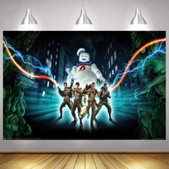 Ghostbusters Backdrop Ghost Happy Birthday Party Photo Background Banner