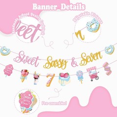 Sweet Sassy And Seven Birthday Decorations- 7th Birthday Decorations For Girl…