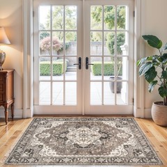 RUUGME Washable 3×4 Entryway Rug – Vintage Low Pile Area Rugs Non-Slip Stain …