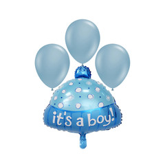 It’s A Boy Baby Shower Foil Balloon Bouquet Set Party Decoration Blue