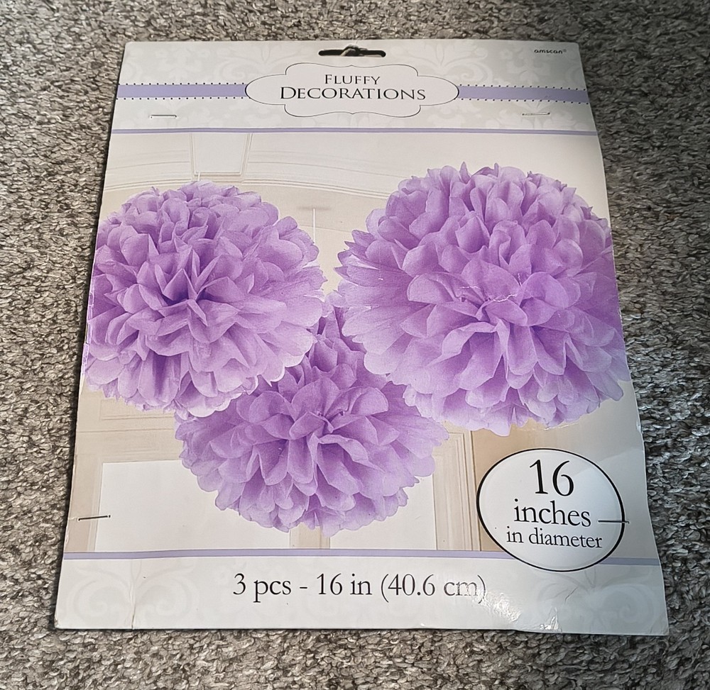 Fluffy Decorations 16 Inches Diameter 3 Piece Set
