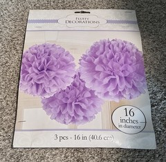 Fluffy Decorations 16 Inches Diameter 3 Piece Set
