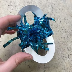 Scooby-Doo Balloon Weight Centerpiece Green w/ Blue Tinsel Birthday Party Gift