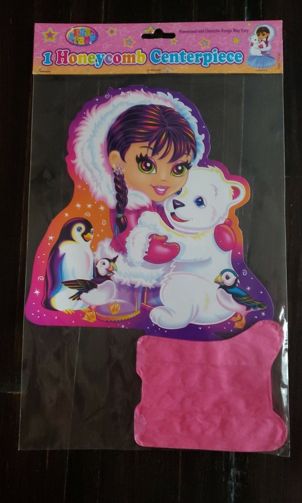 VTG Lisa Frank Party Honeycomb Centerpiece Table Decoration Polar Bear Penguin