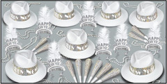 LA Swing Silver Assortment for 50 People – New Year’S Eve Party Kit with Velour