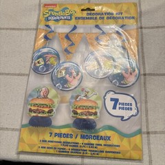 NEW Spongebob Squarepants Birthday party decorations kit 7 pcs