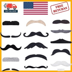 60 Pcs of Funny Fake Mustaches – Self-Adhesive, Perfect for All Ages