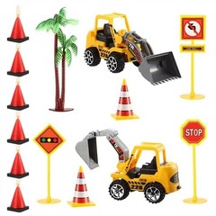 BBTO 14 Pcs Construction Party Decoration Supplies Set Include 6 Count Cone…