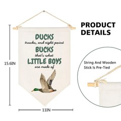 Mallard Ducks Nursery Decor Baby Stuff, Boy Hunting Decor, Duck Flag Sign, Ca…