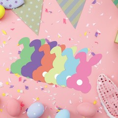 80 PCS Easter Bunny Cutouts 6×3.5 Inch DoubleSided Rabbit Bulletin Board