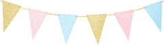 10Ft Gender Reveal Banner Glitter Pennant Flags for Baby Shower Party Decor 15Pc