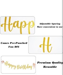 Fairy Birthday Party Decorations for Girls Gold Happy BirthdayBanner withGarland