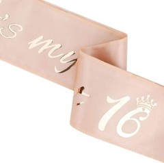 Banda De Oro Rosa Para Decoracion De Fiesta De 16 Cumpleanos Es Mi Dulce 16 …
