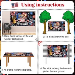 185x110cm Patriotic Backdrop – 1776-2026 USA Freedom Celebration Background with