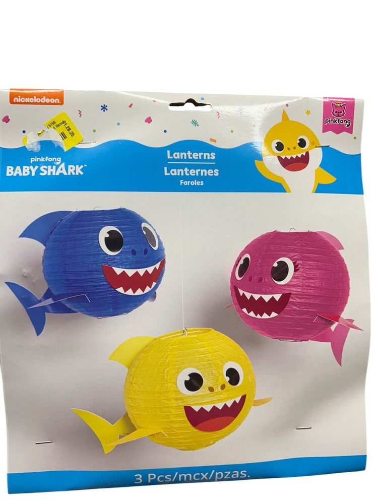Nickelodeon Baby Shark Paper Lanterns 3 Pack