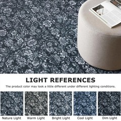 3×5 Entryway Area Rug Black Washable Soft Distressed Floral Rugs, Non-Slip Lo…