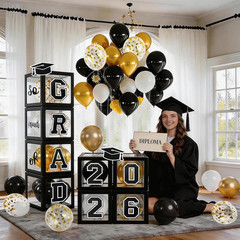 2026 Graduation Balloon Arch Kit 129PCS Party Decorations Garland Set 4 Boxes