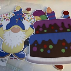 Pixpy 6 Pieces Happy Birthday Gnomes Yard Signs Birthday Party Lawn Decoration