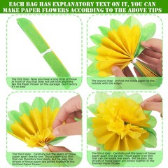 18 Pcs Large Colorful Fiesta Paper Flowers Classroom Tissue Paper Flowers Cre…