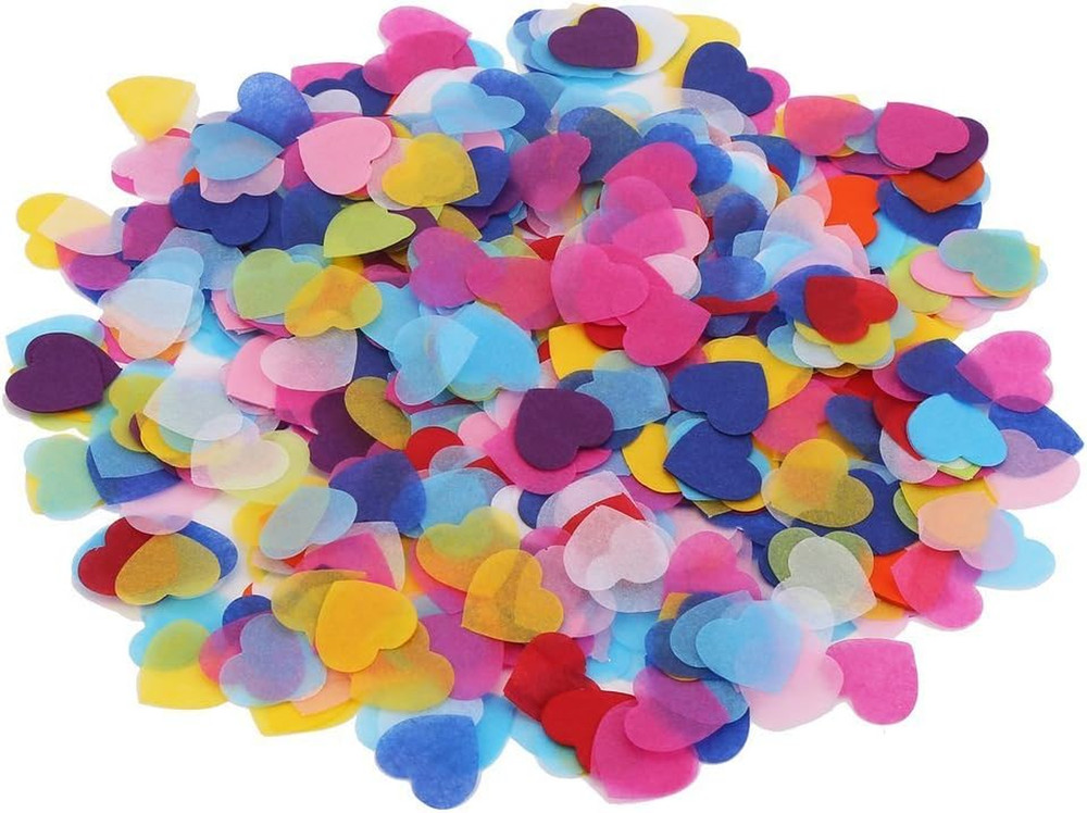 1 Inch Multicolor Hearts Paper Confetti for Wedding St. Valentine’s Day tions