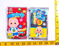 Cocomelon themed party decorations, coloring play pack for kids