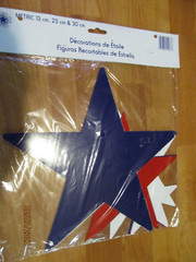 1991 9pc Beistle Star Cutouts Patriotic Decoration (3) -5″ (3) -9″ (3) -12″ NOS