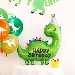 Green Dinosaur 2nd Birthday Decorations include Number 2 Balloon Large Happy …
