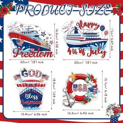Patriotic 16-Piece Magnet Set – Perfect for Independence Day Decor and Gifts