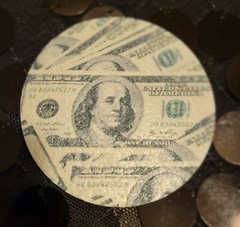12 Edible Benjamin Wafers Party Supplies, 2.5 inches each