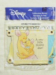 ~WINNIE THE POOH~ BABY ROO 1- PAPER BABY SHOWER BANNER 5.13 FT LONG PARTY