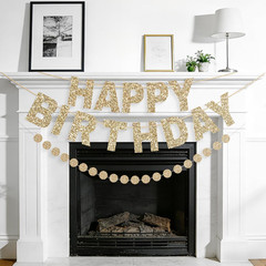 Alynta Happy Birthday Banner Pre-Strung Glitter Birthday Party Decorations NO DI