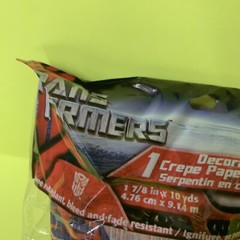 Transformers Streamer Crepe Streamer 30 Ft Roll Out! Birthday Party Favor Supply